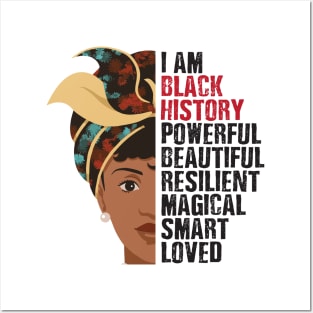 I Am Black History Woman Girl Magic Posters and Art